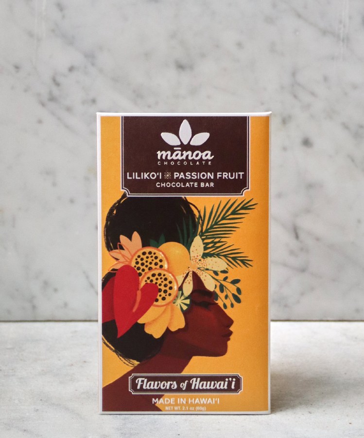 Manoa Liliko'i Passion Fruit 50% Dark Milk Chocolate, 60g - DeLAURENTI